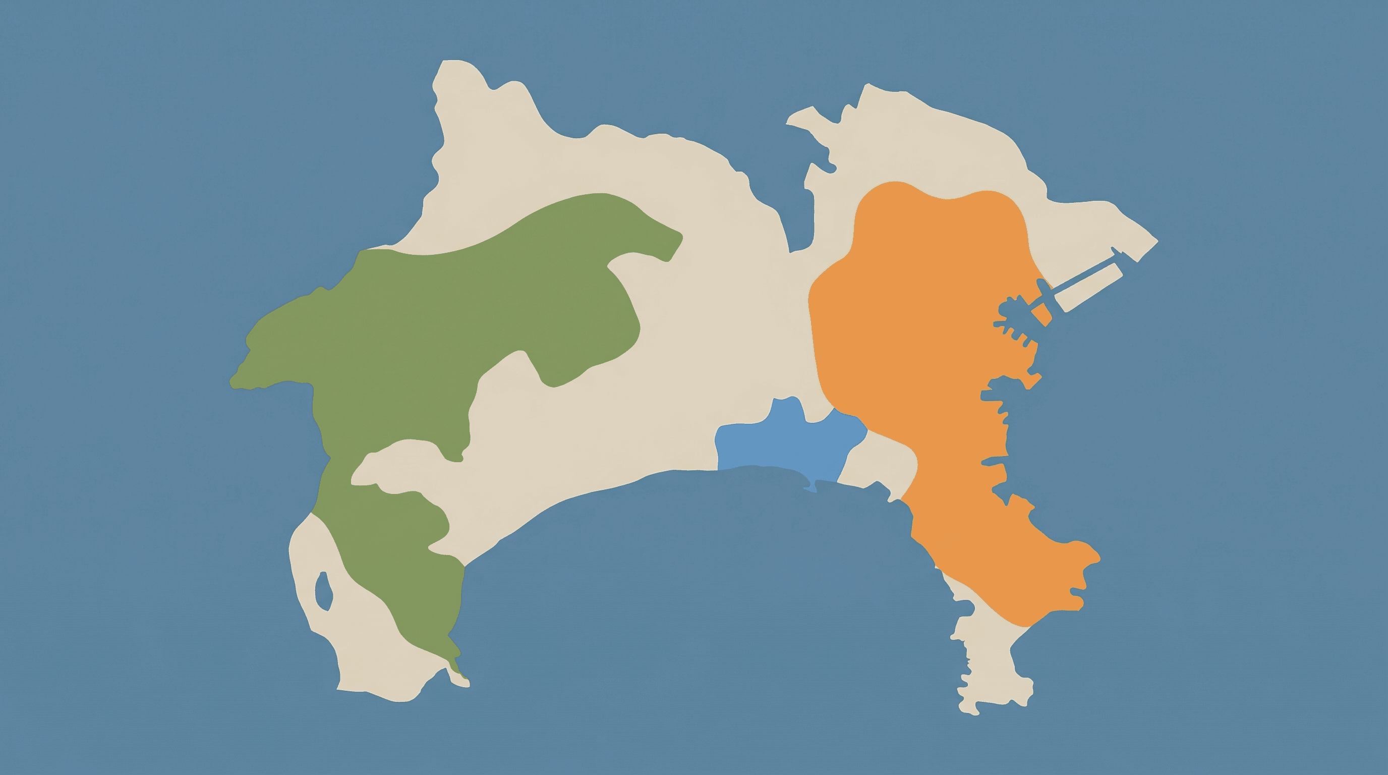 神奈川県の地図