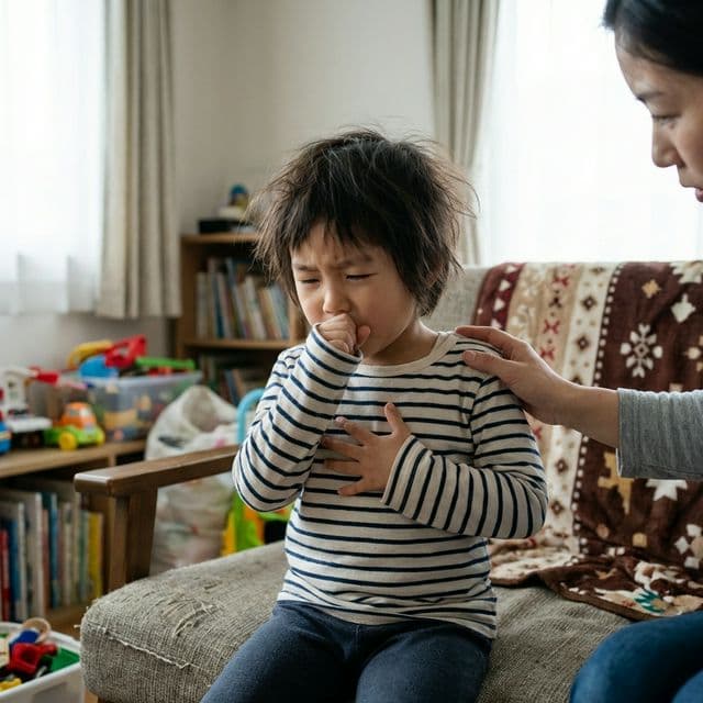 咳き込んでいる子供