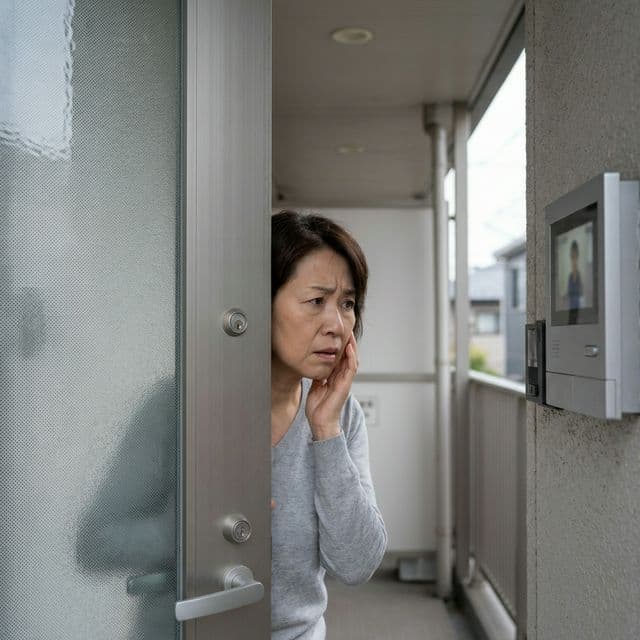 訪問スタッフへの不安を感じる様子
